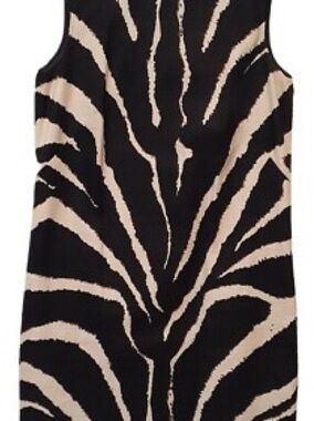 LOFT Zebra Print Shift Dress size 6